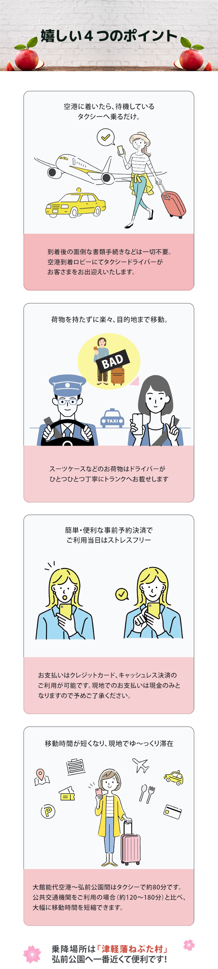 嬉しい4つのポイント