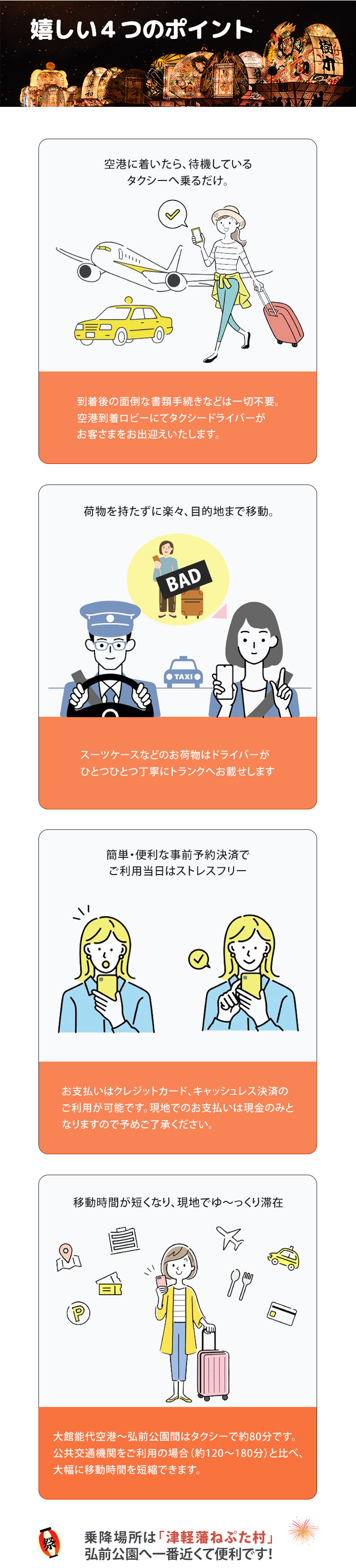 嬉しい4つのポイント
