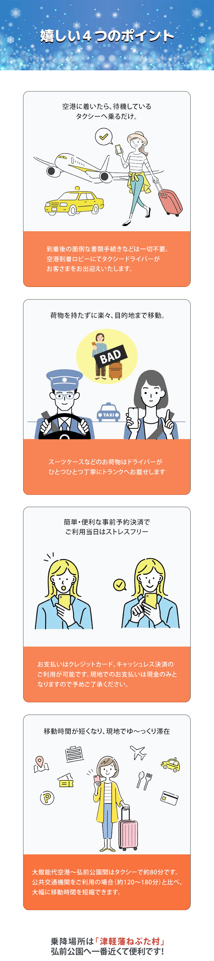 嬉しい4つのポイント